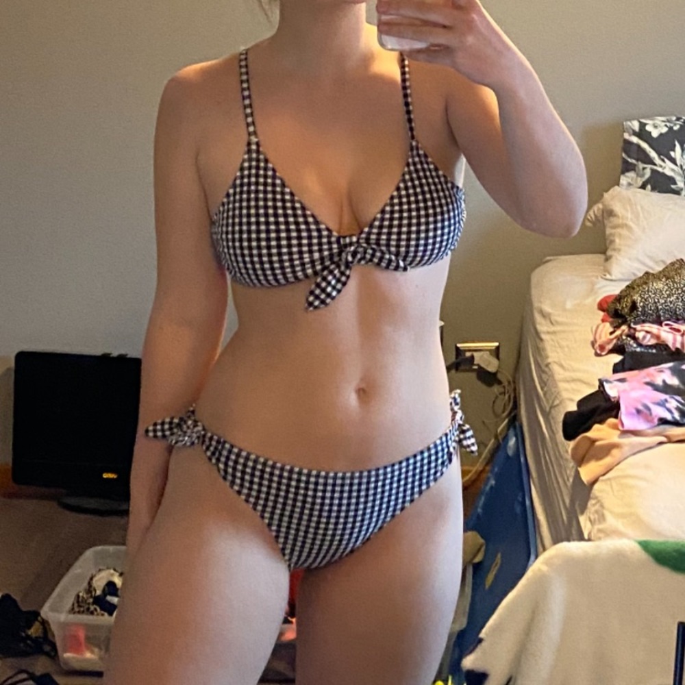 Black & White Gingham Bikini